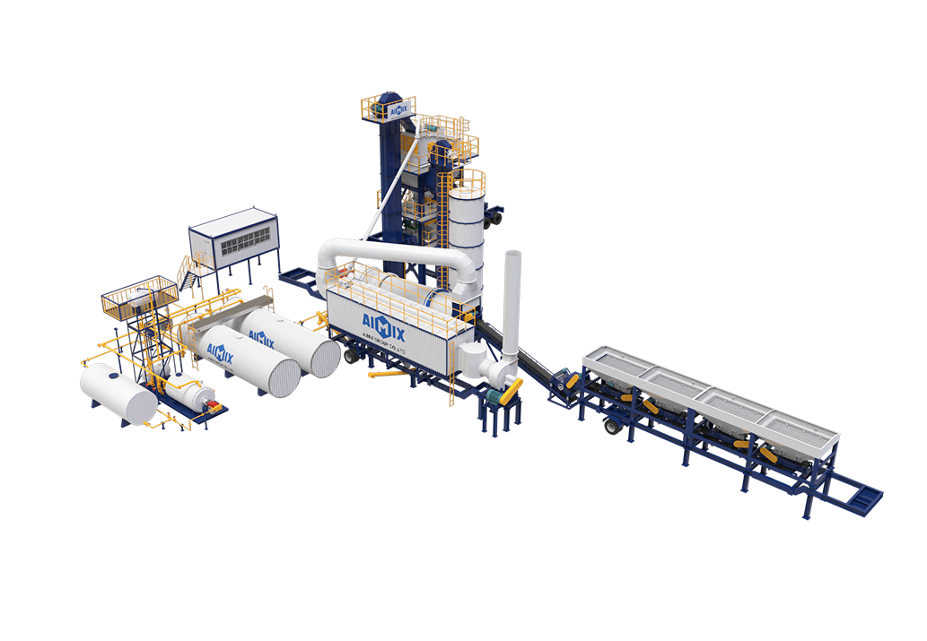 3D mobile asphalt mixing plant