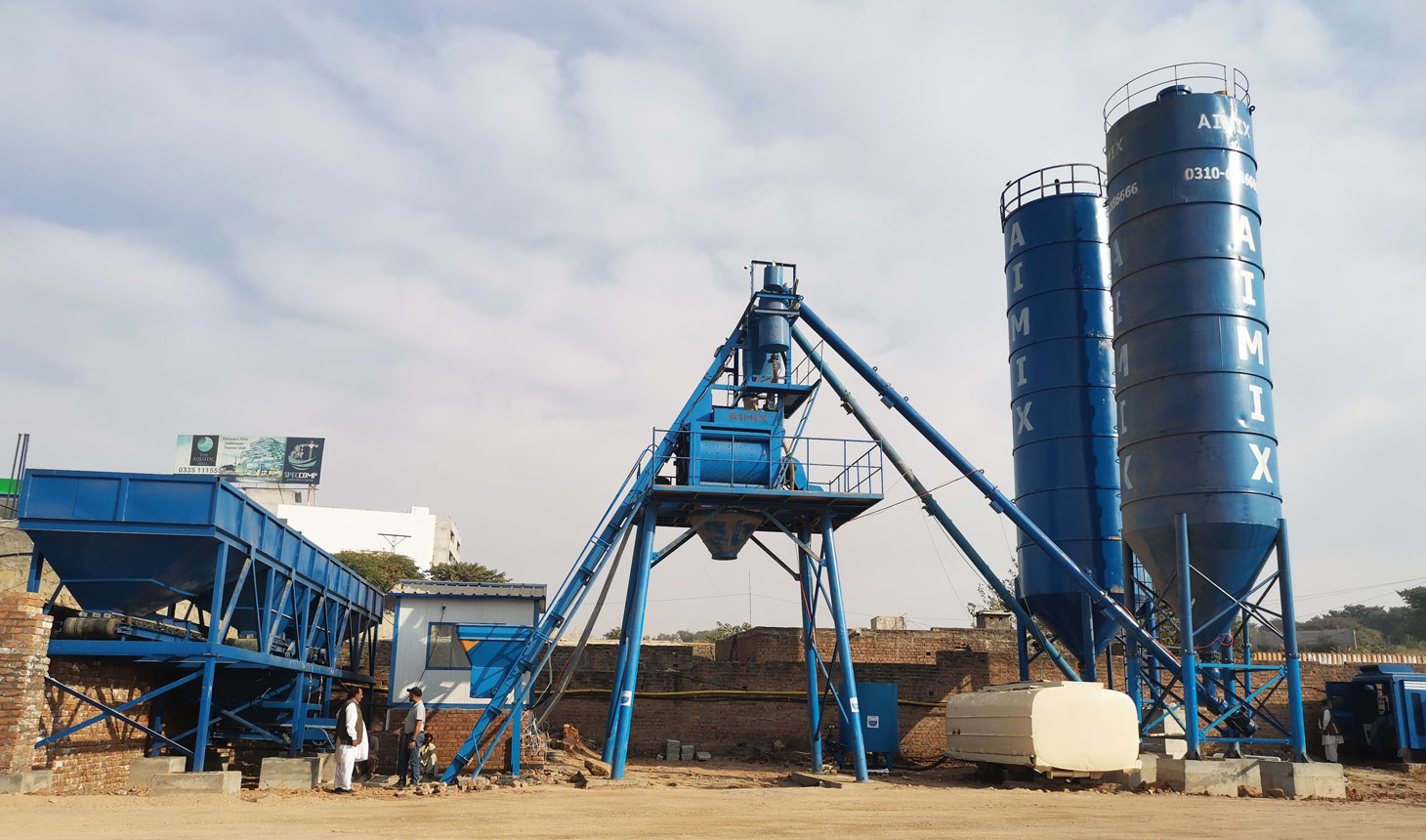 AJ-50-concrete-batching-plant-in-Pakistan