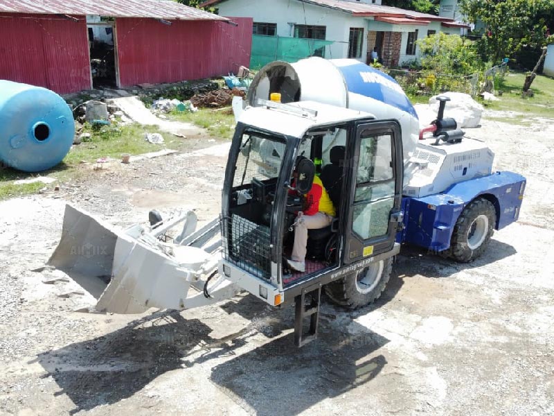 Self-Loading Concrete Mixer for Small Construction Project