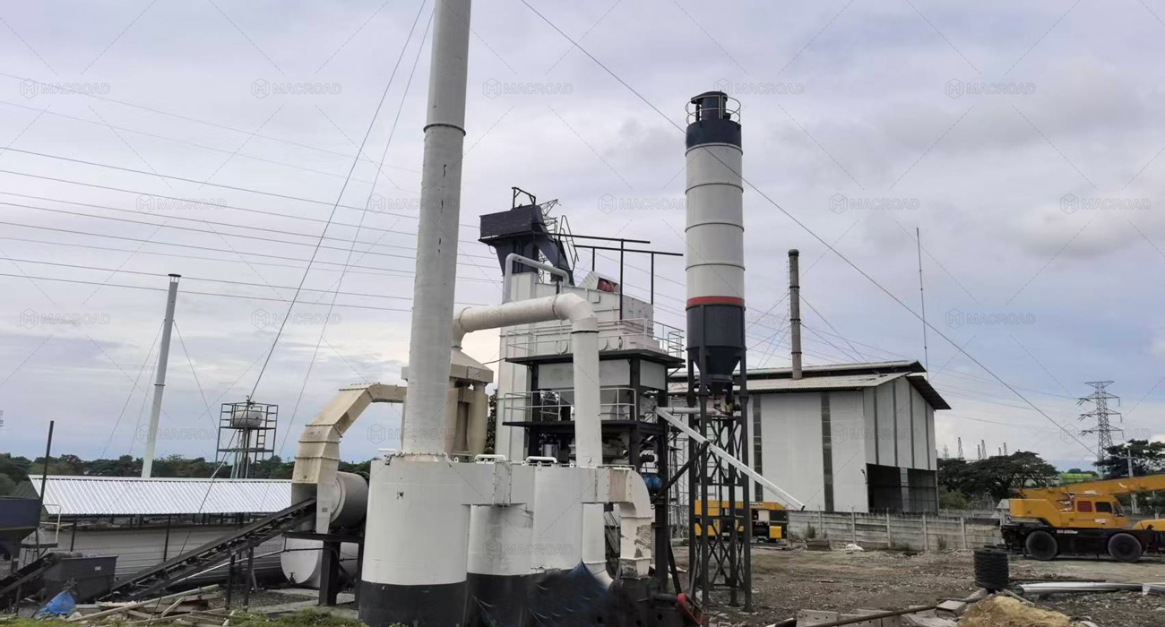 80tph ALQ80 asphalt batching plant in Indonesia